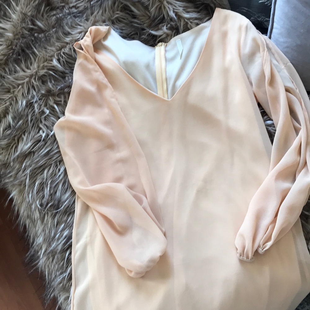 Apricot open sleeve dress